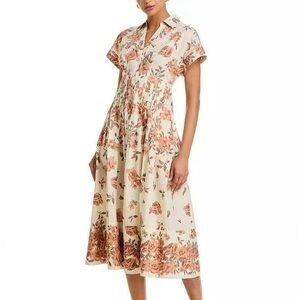 New Cara Cara Dash Dress MIDI Shirt Dress Farfella Border Egret